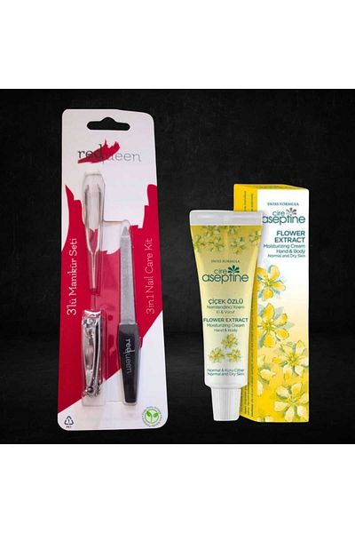 RED QUEEN 3 Piece Manicure Set - Cire Aseptine and Body Cream Gift