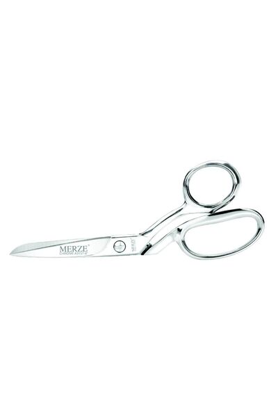 MERZE Chrome Plated Horizontal Fabric and Leather Scissors 7" / 17.78 cm 12 Pieces