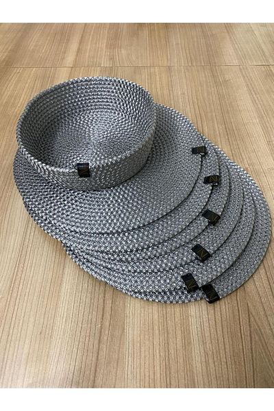 Naspar 6 Pieces Dark Silver Gray Color Plate / Placemat