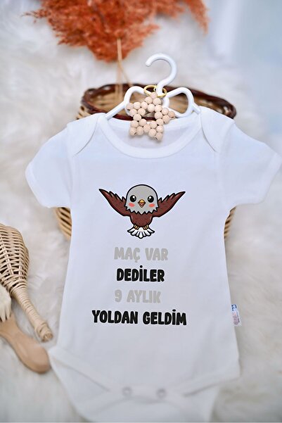 ORGANİK %100 PAMUKLU MAÇ VAR DEDİLER BEŞİKTAŞ BASKILI YENİ Bebek Body Çıtçıtlı Badi