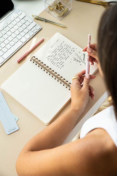 PAPERORA Caiet de note A5 cu spirală, fără linii, nedatate