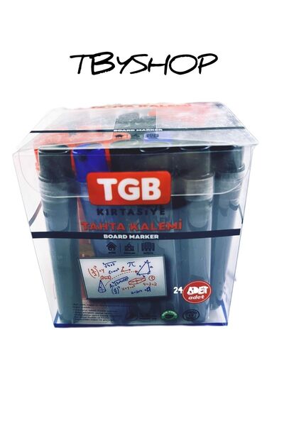 TGB Beyaz Tahta Kalem Kartuşu Öğretmen Kalemi Kartuşu Siyah 11 -mavi 8 -kırmızı 5 Adet Toplam 24 Adet