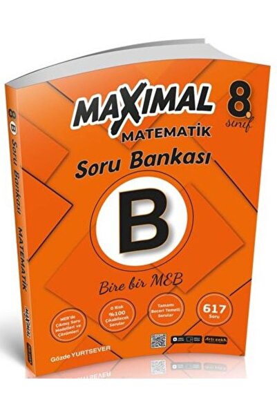 Artı Zeka Yayınları 8.SINIF MAXİMAL MATEMATİK-B- SORU BANKASI 2025-2026 YENİ BASKI