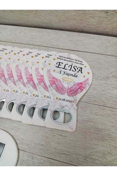 onuratasarlat 30 Pink Balloon Magnets - Newborn, Birthday, Circumcision, Engagement, Promise Model