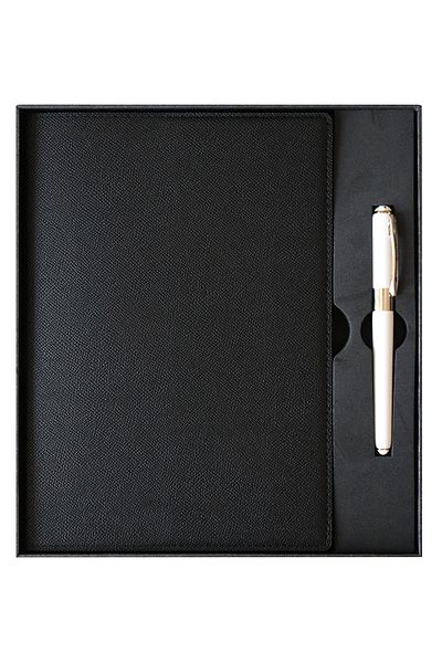 Victoria's Journals B5 Manager's Notebook with Box - 19X25 Cm, Ivory 96 Sheets, Monaco Pen