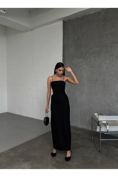 Modisma Black Rope Strap Dress Design