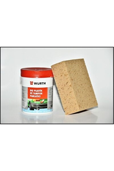 Würth Dış Plastik Tampon Parlatıcı 1000 Ml. + Oto Yıkama Süngeri Çok Amaçlı T...