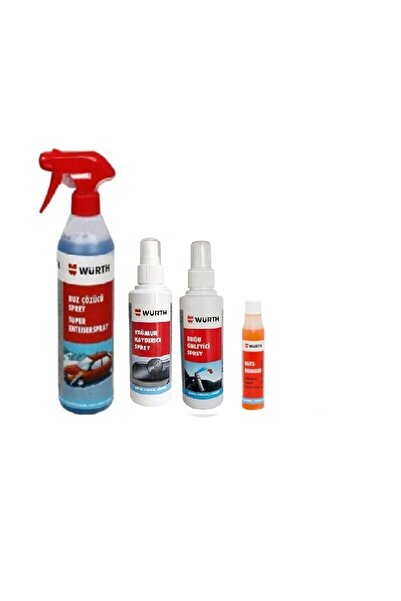 Würth Buz Çözücü Sprey& Yağmur Kaydırıcı& Buğu Önleyici& Konsantre Cam Sabunu