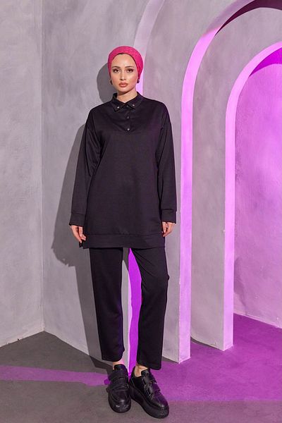 HİFADEN Γυναικείο αθλητικό κοστούμι Hijab με μακρυμάνικο κουμπιά