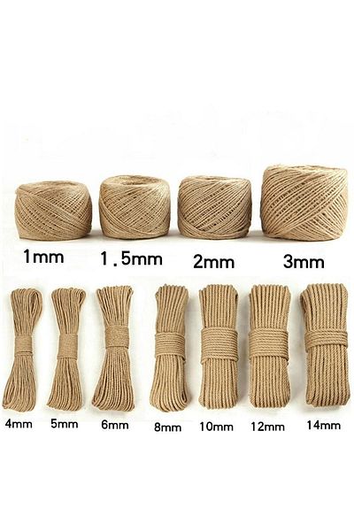 izmir Bitpazarı Jute Rope Decoration Rope 8 Mm 20 Meters Rope Rope Jute Rope Rope Rope Jute Wicker Rope Jute Hessian Rope Jute Sack Rope