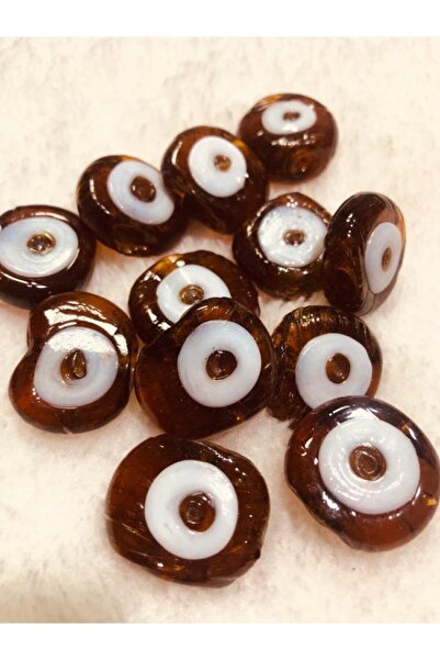 Flea Market خرز عين الشر الهندباء البني العسلي - 6 قطع -