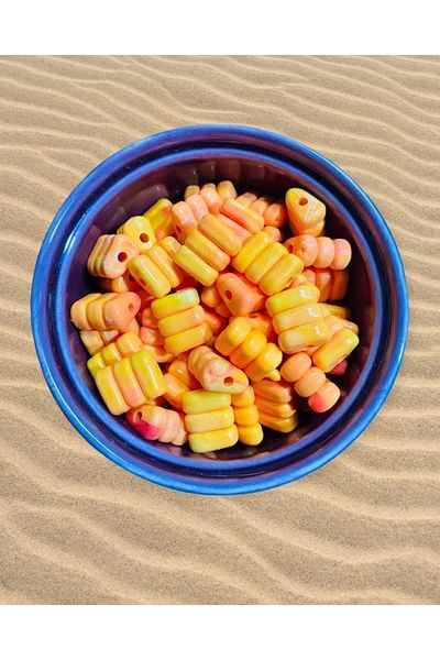 izmir Bitpazarı Phosphorescent Corn Beads, Fishing Beads, Float, Fisherman's Beads - 12 Pieces