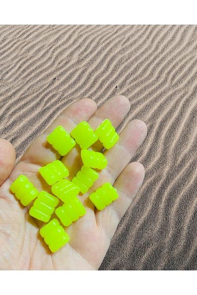 izmir Bitpazarı Phosphorescent Corn Beads, Fishing Beads, Float, Fisherman's Beads - 12 Pieces