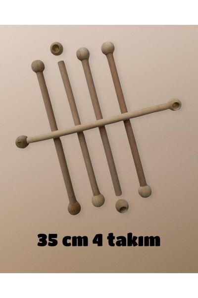 Flea Market 35 cm sirovi, neobrađeni drveni štapići - (4 seta)