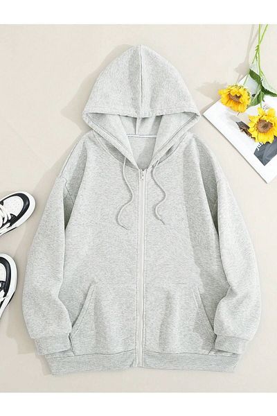 DAXİS Sportwear Company Φούτερ μεγάλου μεγέθους με φερμουάρ