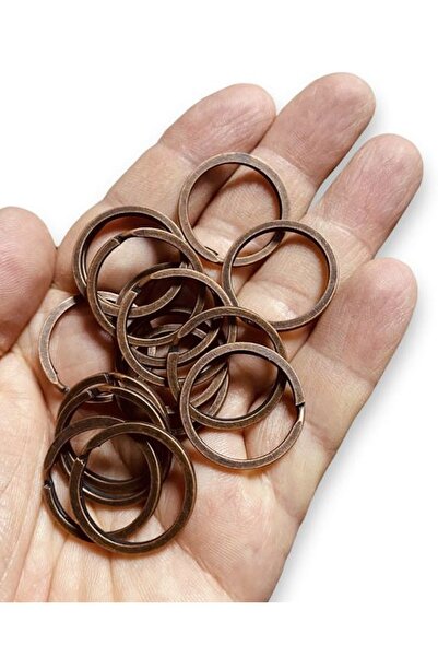 Flea Market 25 قطعة حلقة مفاتيح - لون نحاسي عتيق