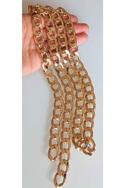 Flea Market سلسلة حقيبة كلاسيكية بلون ذهبي فاتح