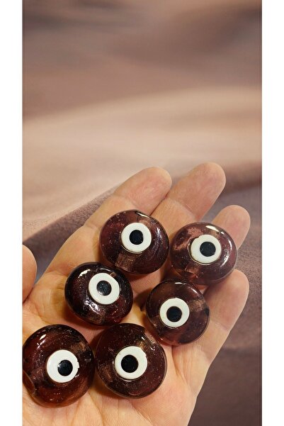 Flea Market البرقوق - خرزة عين الهندباء الزجاجية المصنوعة يدويًا - خرزة تزيين...