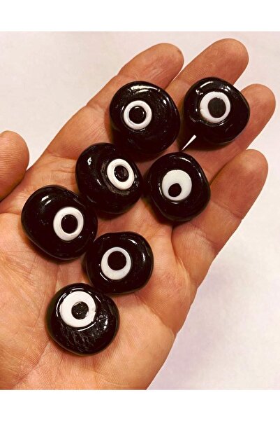 Flea Market Mărgele Danagöz din sticlă neagră lucrată manual - Mărgele decora...