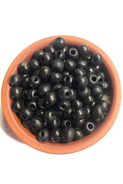 Flea Market Mărgele din lemn Syah de 10 mm - Mărgele de bijuterii - Mărgele d...