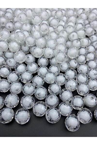 Flea Market Mărgele acrilice transparente cu mărgele în interior, bijuterii, mărgele pentru realizarea de genți (20 bucăți)