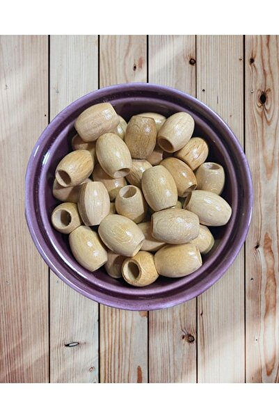 Flea Market 20 мм овални лакирани дървени мъниста - (20 броя)