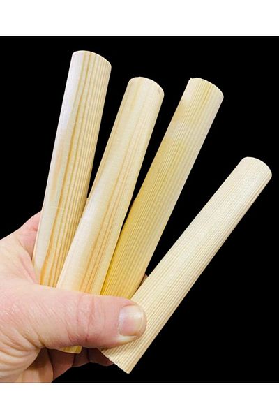 YuliCraft 6 Pieces (Length 15cm X diameter 2cm) Round Wooden Stick, Model Stick, Macrame Slat Stick