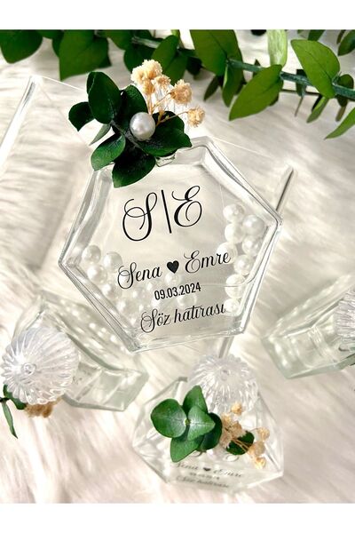 Vera 20 Adet Okilaptus Süslemeli Hediyelik Altıgen Kolonya