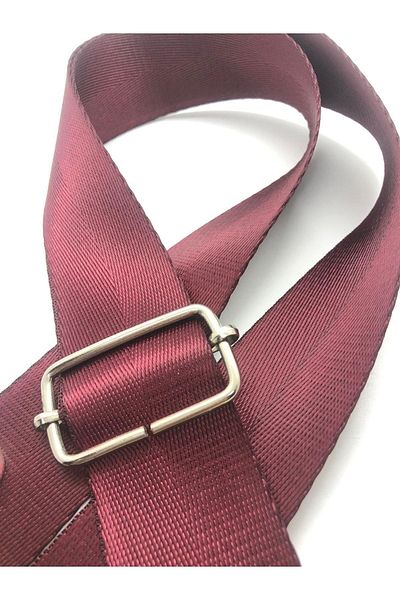 Flea Market Polyester Column Adjustable Bag Handle - Phone Strap (120 Cm) / Claret Red Pattern