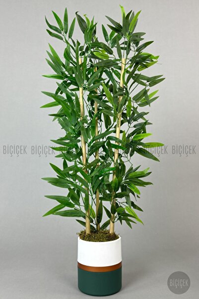 BİÇİÇEK Yapay Bambu Ağacı 100cm lux saksı
