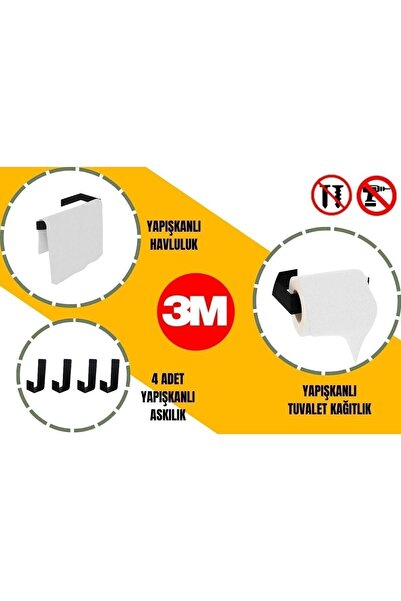 risingmaber Metal Yapışkanlı Kağıt Havluluk & Yapışkanlı Tuvalet Kağıtlık & 4...
