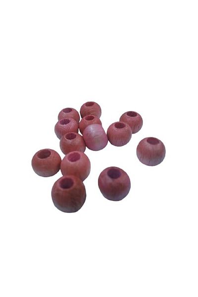 Selin Mărgele din lemn de 10 mm roz - 100 grame (250-300 bucăți)