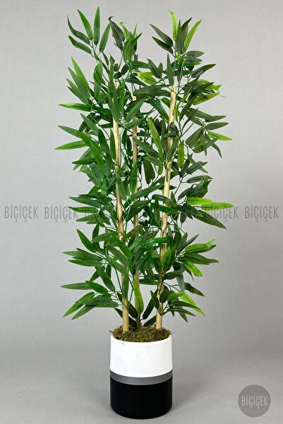 BİÇİÇEK Yapay Bambu Ağacı 100cm lux saksı