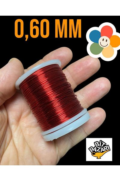 izmir Bitpazarı Copper Flower Wire 0.60 mm - Jewelry Wire - Hobby Wire - 1 Spool