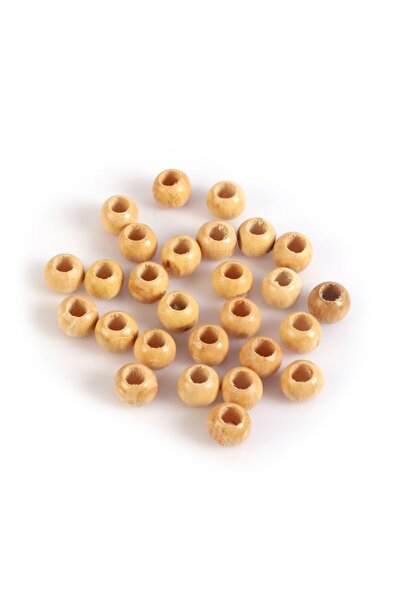 YuliCraft 12 мм полирани дървени мъниста 20 грама (средно 33 броя) Макраме мъ...