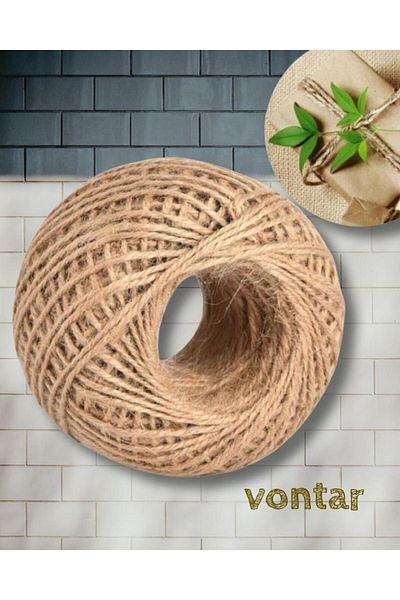 VONTAR 3 τεμάχια ψάθινο σχοινί γιούτας λινό σχοινί, ψάθινο σχοινί, σχοινί σχοινιού, σχοινί σάκου (μέσο 100 μέτρα)