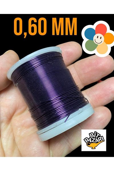izmir Bitpazarı Χάλκινο σύρμα λουλουδιών 0,60 mm - Σύρμα κοσμήματος - Σύρμα χόμπι - 1 καρούλι