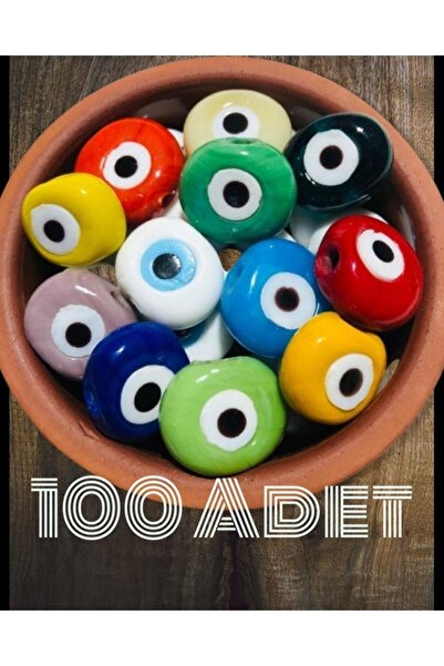 Flea Market 100 قطعة اقتصادية من خرز عين دانا عين الشر بألوان مختلطة