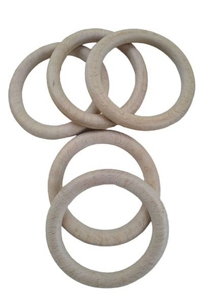 Selin Teether Natural Wooden Ring (40 Mm - 3 Pcs.)