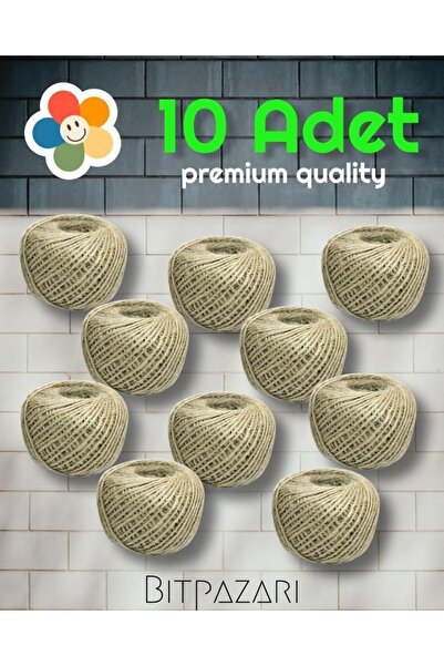 izmir Bitpazarı 10 قطع حبل جوت - حبل تعبئة - حبل سوط - حبل ديكور (100 جرام - ...