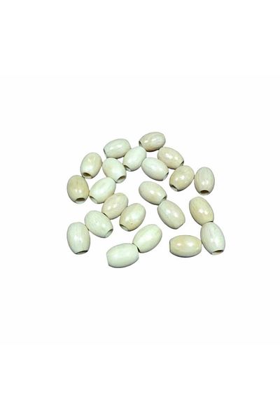 Selin 20 mm Oval Wooden Beads (50 Pieces) Polished
