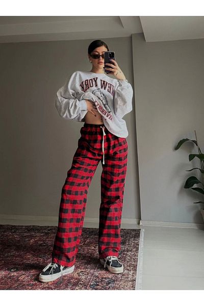 DEEFWEAR Plaid Patterned Unisex Sweatpants