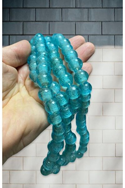 Flea Market Χάντρες από γυαλί αρνιού 14 χιλιοστών σε αστραγαλίας μπλε - Χάντρ...