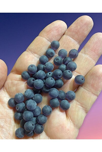 Flea Market 8mm mat ljubičaste - okrugle staklene perle - perle za nakit - 50...