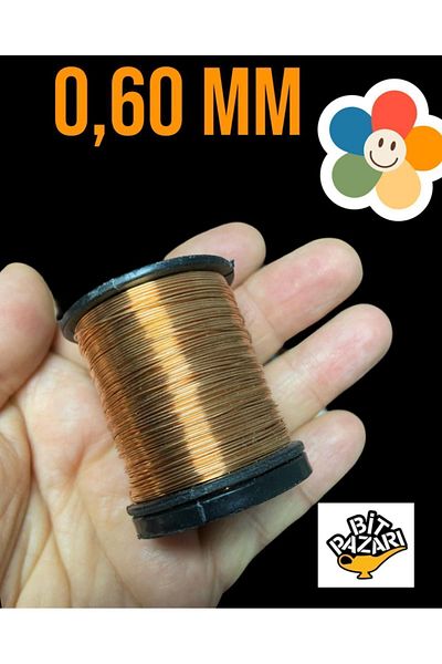 izmir Bitpazarı Χάλκινο σύρμα λουλουδιών 0,60 mm - Σύρμα κοσμήματος - Σύρμα χόμπι - 1 καρούλι