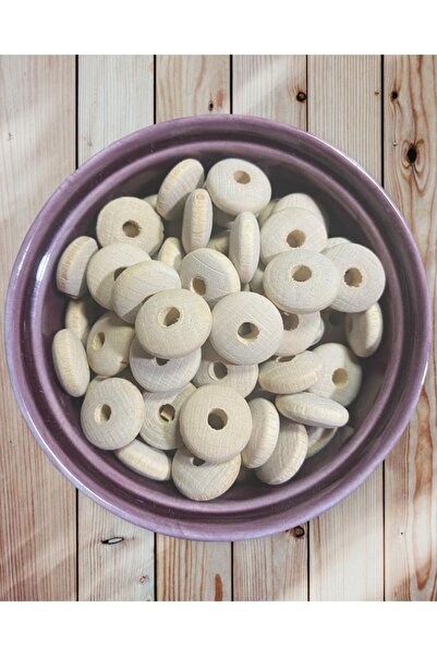 Flea Market Ξύλινες χάντρες UFO 17 mm - 50 τεμάχια