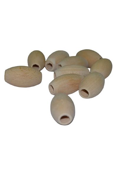 Selin 30 Mm Raw Unprocessed Oval Wooden Beads - 25 Pieces.