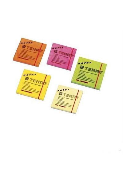 Temat Pastel Yellow 75X75 mm Adhesive Note Paper - 10483