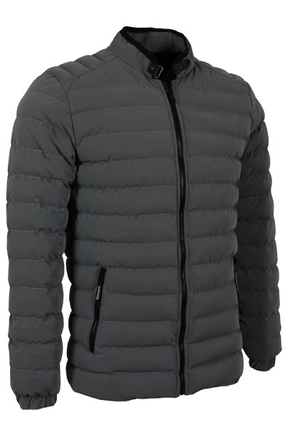 Modarar Jachetă puf pentru bărbați din piele de carbon - Slim Fit RAR01226