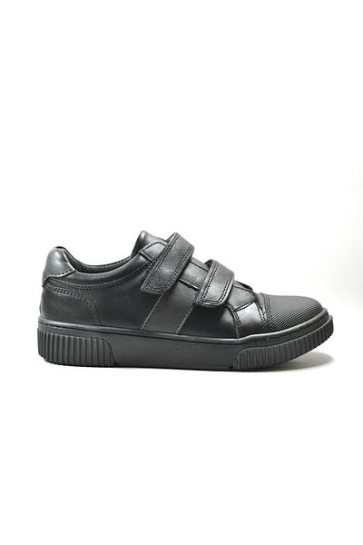 Onlo Ayakkabı Boy Onlo 212 - Pantofi ortopedici din piele naturală neagră cu velcro